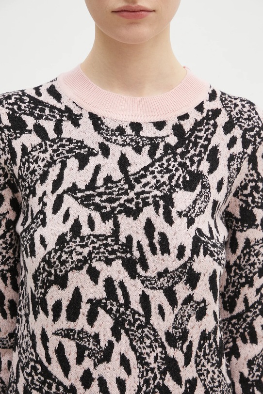 Fiorucci sweter z domieszką wełny Pink Banimalier różowy W01FPKSW195KN03PN04