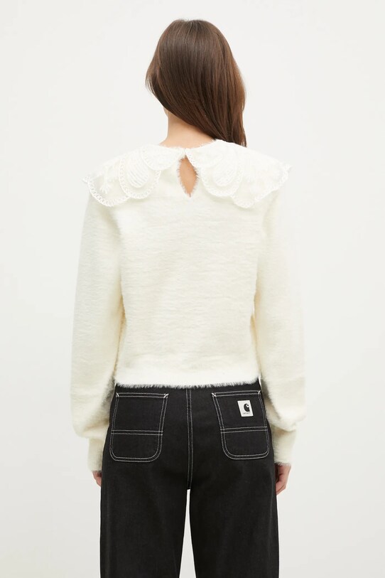 Ρούχα Πουλόβερ Rotate Lace Collar Knit 113212269 μπεζ