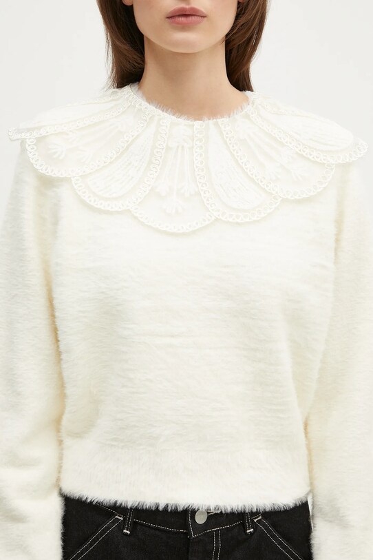 Πουλόβερ Rotate Lace Collar Knit μπεζ 113212269