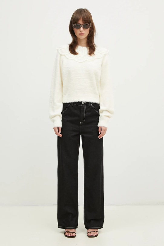 Rotate jumper Lace Collar Knit 113212269 beige