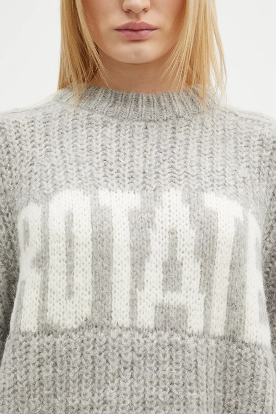 Rotate pulover de lână Knitted Logo gri 1137491789