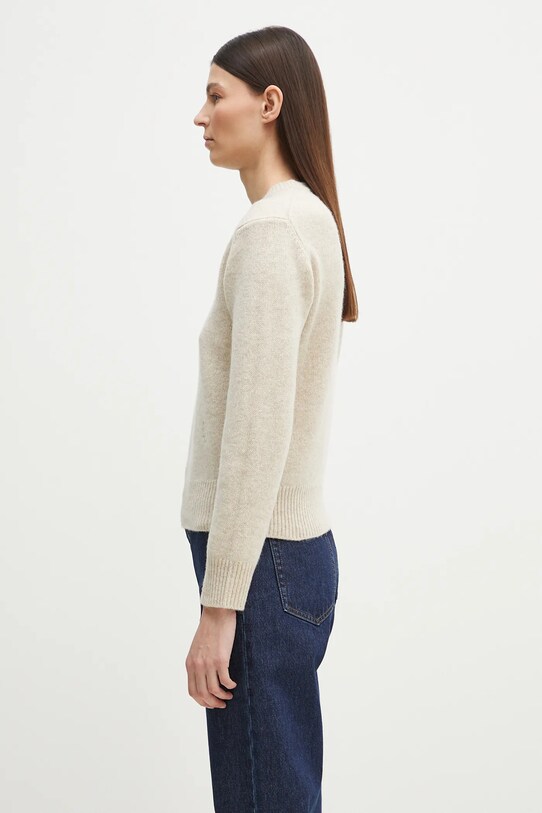 Sporty & Rich sweter wełniany SRC Wool WS006514302CR01 beżowy AW24