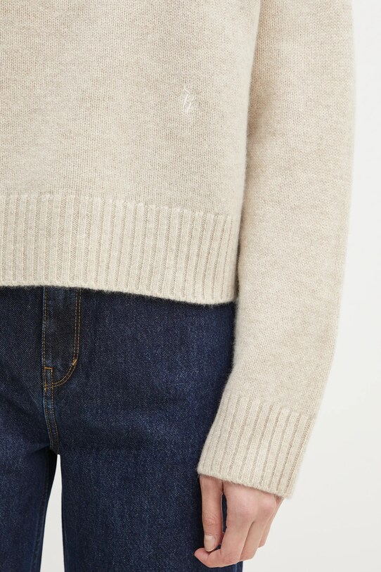 Sporty & Rich sweter wełniany SRC Wool beżowy WS064514302CR01