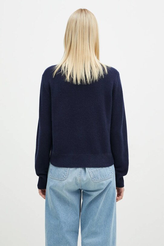 Odzież Sporty & Rich sweter kaszmirowy SRC Wool Cashmere WS012506302BL32 granatowy