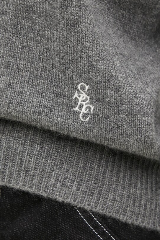 Светр з кашеміру Sporty & Rich SRC Wool Cashmere сірий WS012506302GY03