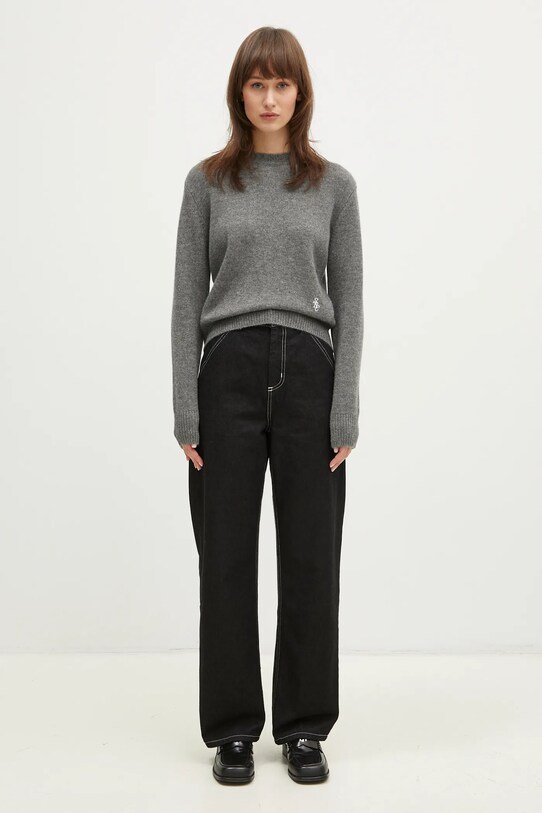 Светр з кашеміру Sporty & Rich SRC Wool Cashmere WS012506302GY03 сірий