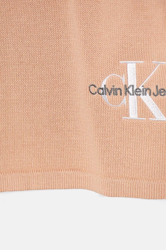Fete Calvin Klein Jeans pulover de bumbac pentru copii IG0IG02548.9BYH. roz