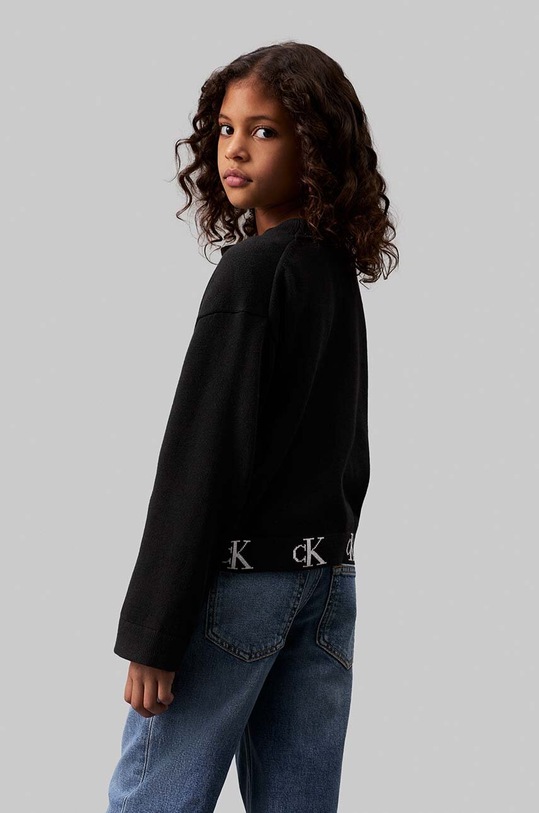 Calvin Klein Jeans kardigan dziecięcy czarny IG0IG02552.9BYH.