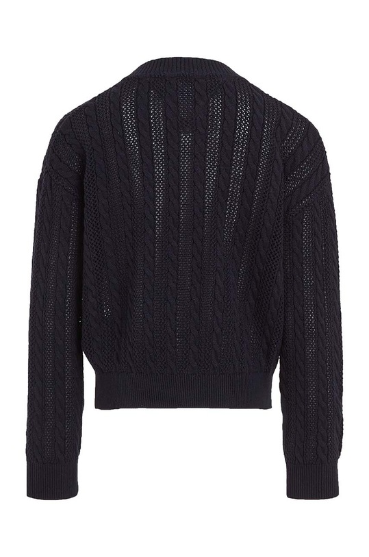 Dziewczynka Tommy Hilfiger kardigan bawełniany dziecięcy KG0KG08076.9BYH granatowy