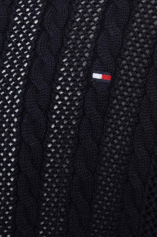 Tommy Hilfiger kardigan bawełniany dziecięcy granatowy KG0KG08076.9BYH