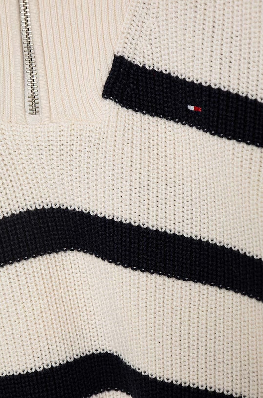 Djevojčice Dječji pamučni pulover Tommy Hilfiger KG0KG08134.9BYH bež