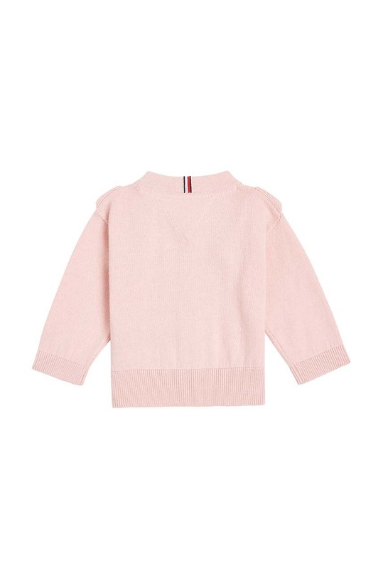 Tommy Hilfiger kardigan bawełniany niemowlęcy KN0KN01847.9BYH różowy AW24