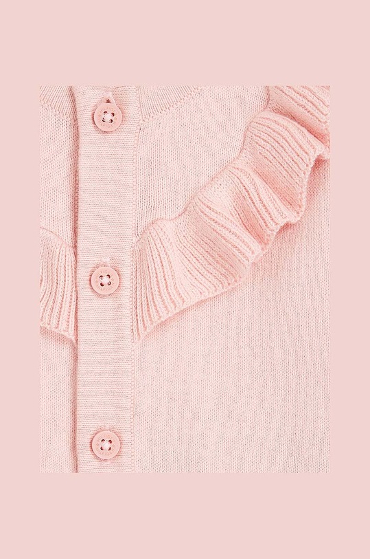 Dziewczynka Tommy Hilfiger kardigan bawełniany niemowlęcy KN0KN01847.9BYH różowy