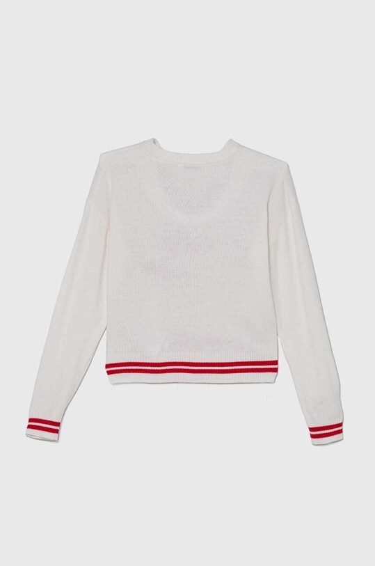 Dievča Obojstranný sveter s prímesou vlny Guess J4YR05.Z3FV0.9BYH biela