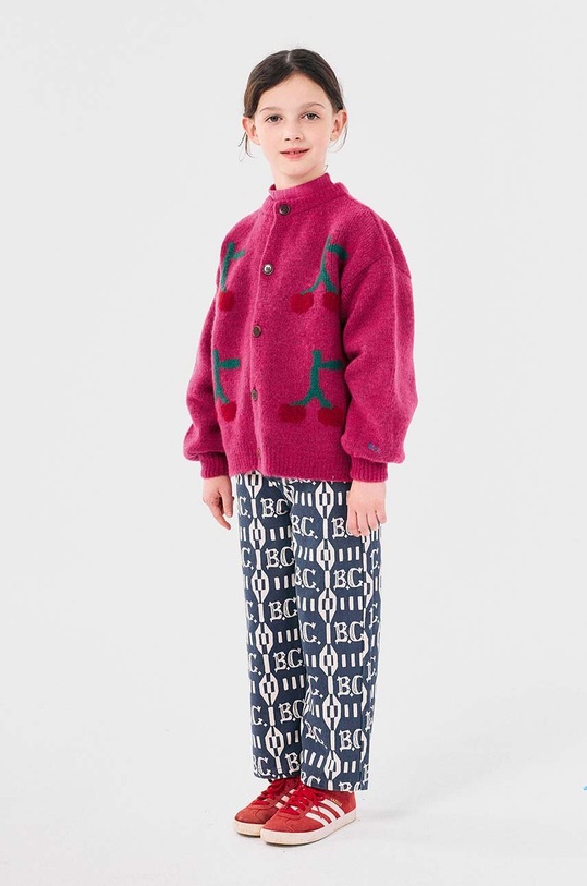 Dětský kardigan s příměsí vlny Bobo Choses Cherry 224AC124