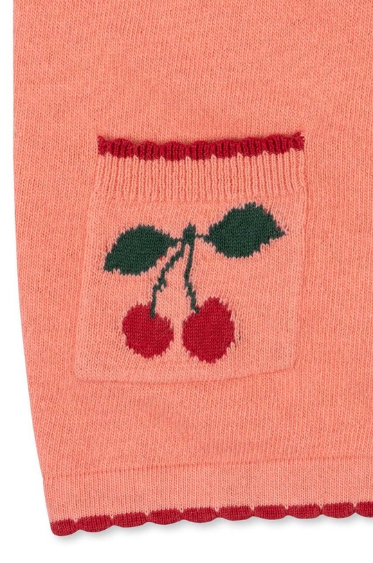 Dětský vlněný kardigan Konges Sløjd ALEXA KNIT CARDIGAN KS101389 růžová