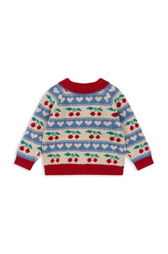 Dievča Detský vlnený kardigan Konges Sløjd BELOU KNIT CARDIGAN KS101424 modrá