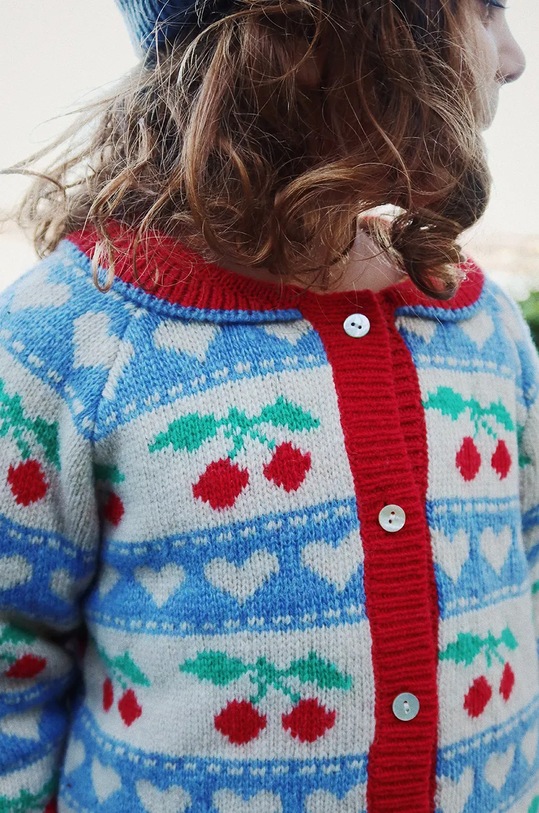 Detský vlnený kardigan Konges Sløjd BELOU KNIT CARDIGAN KS101424