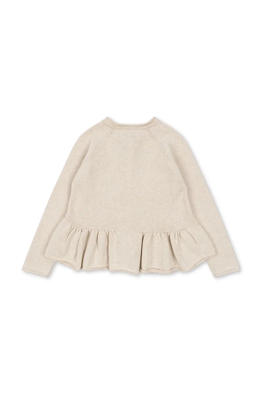 Dětský svetr Konges Sløjd CABBY FRILL CARDIGAN KS101445 béžová AW24