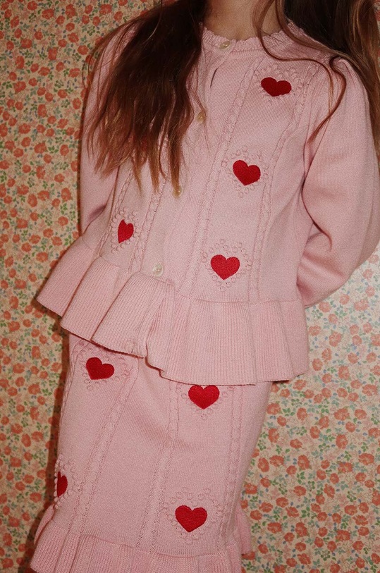 Konges Sløjd kardigan bawełniany dziecięcy SOLEIL KNIT CARDIGAN GOTS KS101687