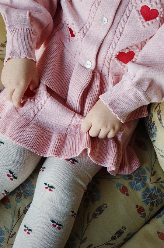 Konges Sløjd kardigan bawełniany dziecięcy SOLEIL KNIT CARDIGAN GOTS KS101687