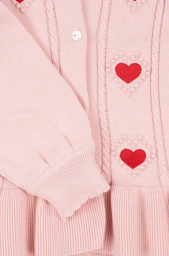 Konges Sløjd kardigan bawełniany dziecięcy SOLEIL KNIT CARDIGAN GOTS KS101687 różowy
