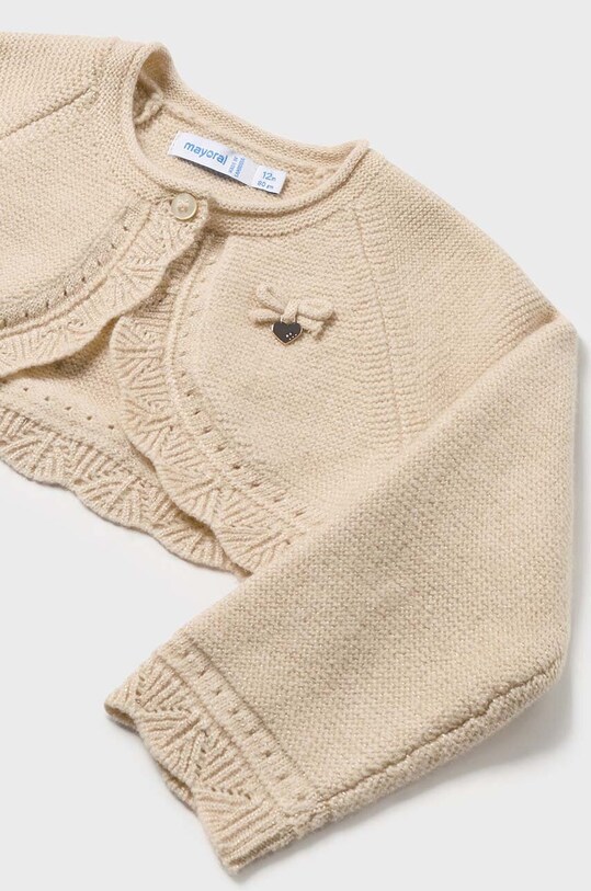 Mayoral pulover pentru copii din amestec de lana 308.4B.Baby.9BYH bej AW24