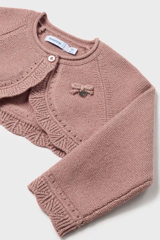 Mayoral pulover pentru copii din amestec de lana 308.4B.Baby.9BYH roz AW24