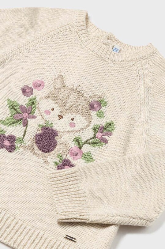 Dziewczynka Mayoral sweter z domieszką wełny dziecięcy 2323.4D.Baby.9BYH fioletowy