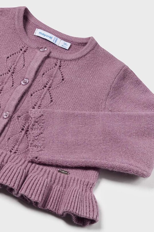 Mayoral kardigan niemowlęcy 2326.4D.Baby.9BYH fioletowy AW24