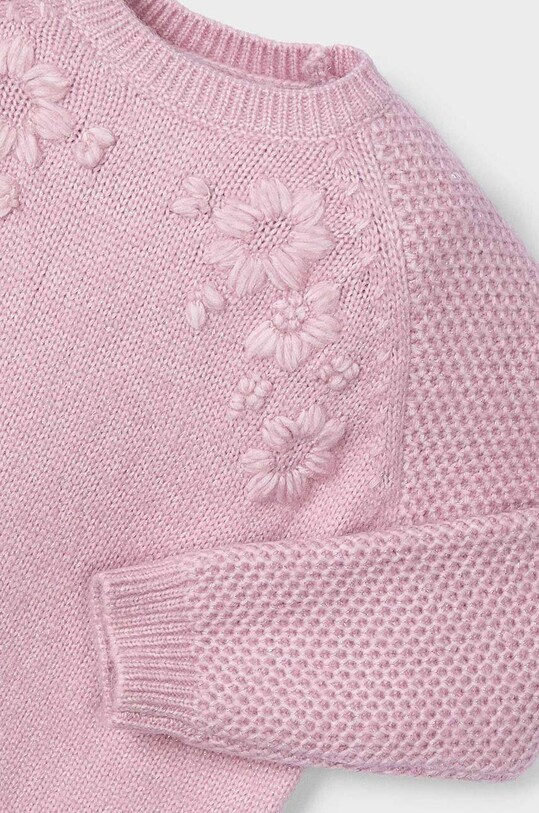 Mayoral sweter dziecięcy 4354.6C.Mini.9BYH różowy AW24
