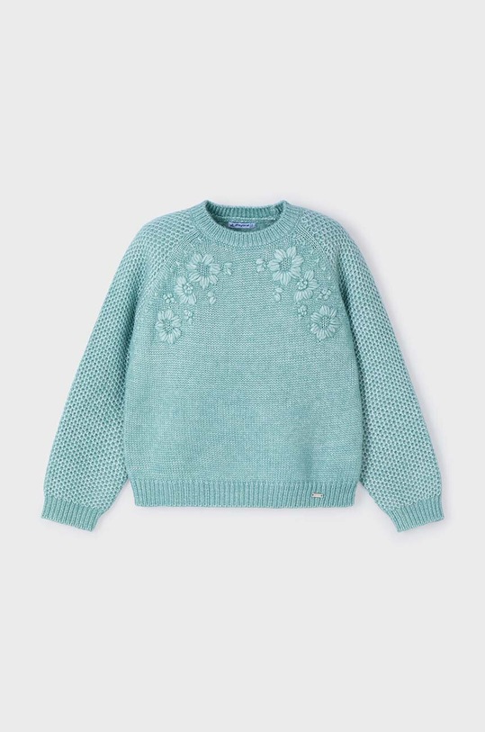 Mayoral sweter dziecięcy aplikacja turkusowy 4354.6C.Mini.9BYH