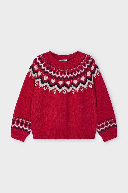 Mayoral sweter z domieszką wełny dziecięcy z domieszką wełny fioletowy 4358.6E.Mini.9BYH