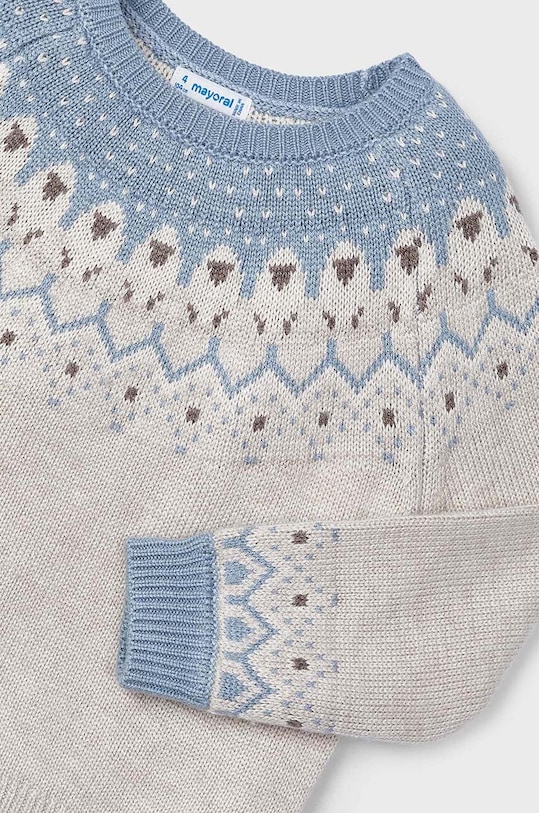 Mayoral sweter z domieszką wełny dziecięcy 4358.6E.Mini.9BYH niebieski AW24