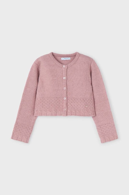 Dětský svetr s příměsí vlny Mayoral s příměsí vlny růžová 4361.6B.Mini.9BYH