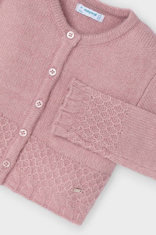Dětský svetr s příměsí vlny Mayoral 4361.6B.Mini.9BYH růžová AW24