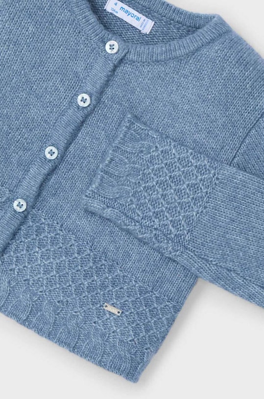 Mayoral sweter z domieszką wełny dziecięcy 4361.6B.Mini.9BYH niebieski AW24