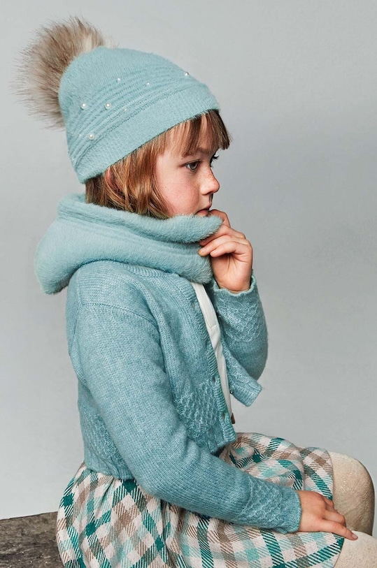 Mayoral sweter z domieszką wełny dziecięcy z domieszką wełny turkusowy 4361.6B.Mini.9BYH