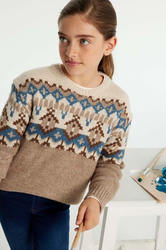 Mayoral pulover copii bej 7304.8C.Junior.9BYH