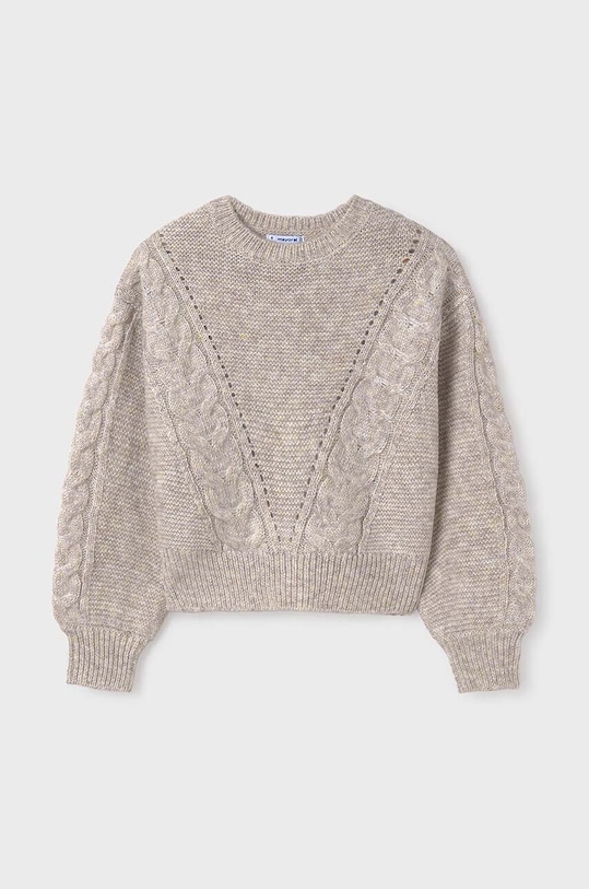 Mayoral sweter z domieszką wełny dziecięcy z domieszką wełny beżowy 7310.8G.Junior.9BYH