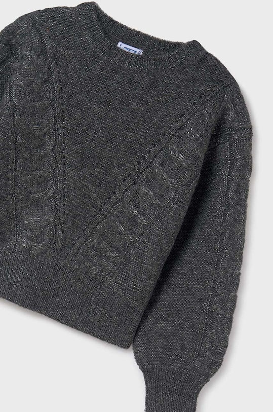 Mayoral sweter z domieszką wełny dziecięcy 7310.8G.Junior.9BYH szary AW24