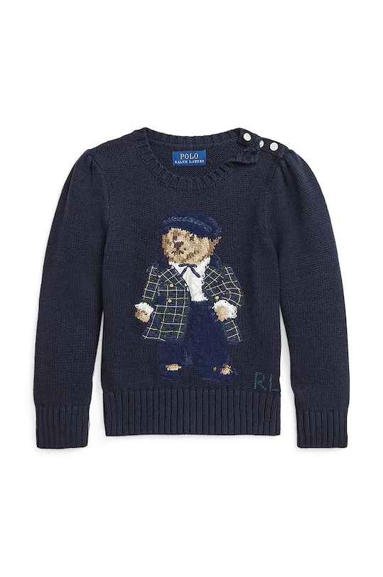 Otroški bombažen pulover Polo Ralph Lauren 312951750001 mornarsko modra AW24