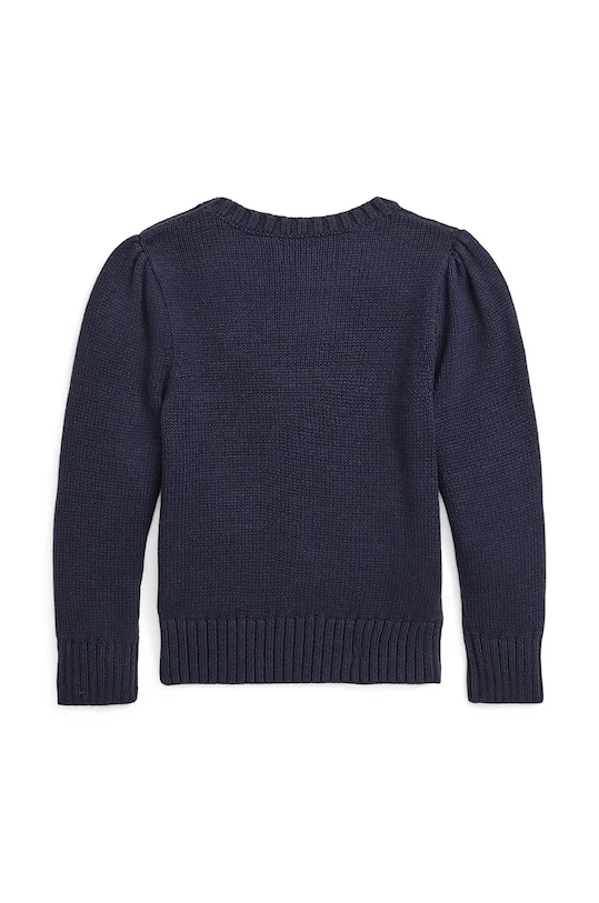 Deklice Otroški bombažen pulover Polo Ralph Lauren 312951750001 mornarsko modra