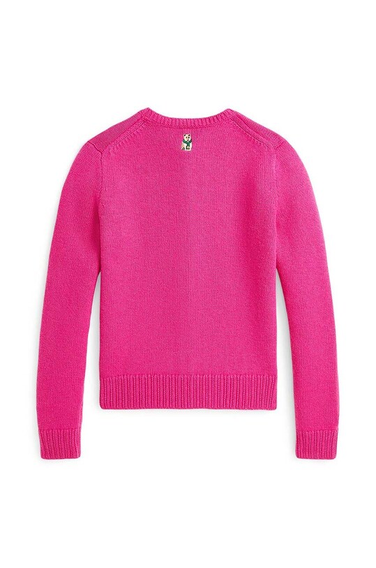 Дитячий вовняний кардиган Polo Ralph Lauren 313950809001 рожевий AW24