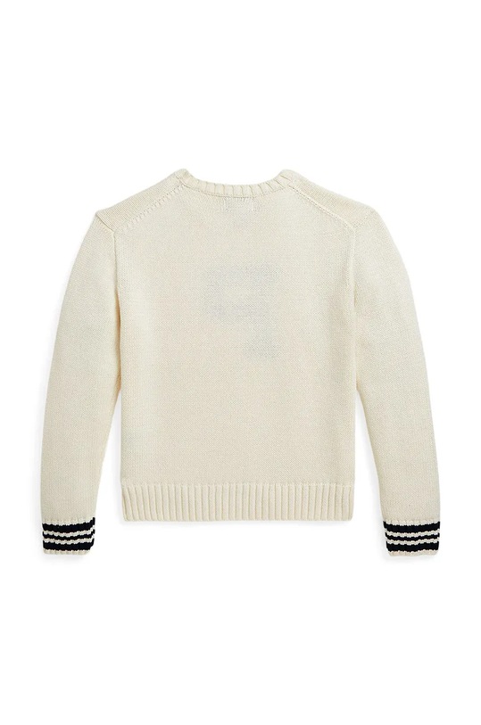 Deklice Otroški bombažen pulover Polo Ralph Lauren 313950814001 bež