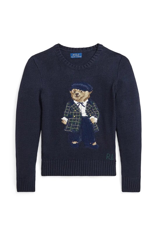 Polo Ralph Lauren sweter bawełniany dziecięcy 313951750001 granatowy AW24