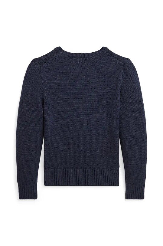 Dziewczynka Polo Ralph Lauren sweter bawełniany dziecięcy 313951750001 granatowy