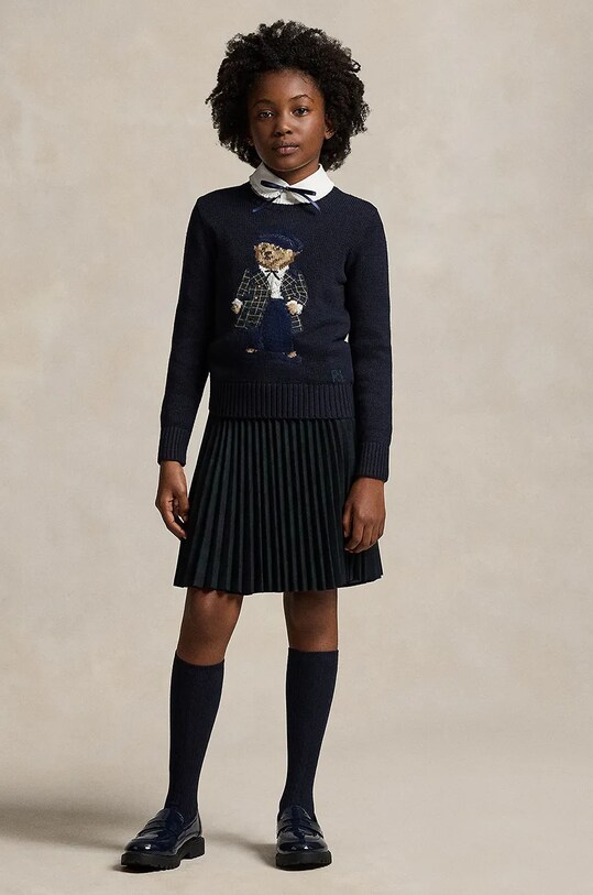Polo Ralph Lauren sweter bawełniany dziecięcy 313951750001 granatowy