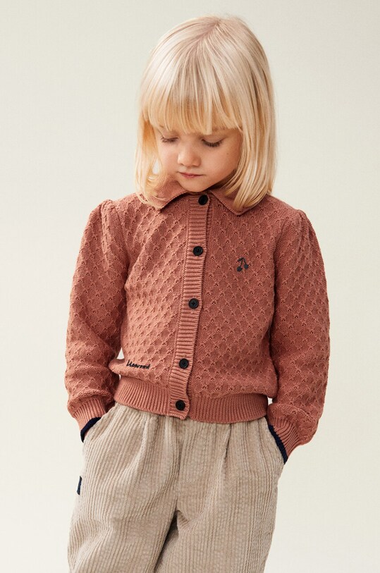 Дитячий вовняний кардиган Liewood Jane Knit Cardigan вовна рожевий LW19163
