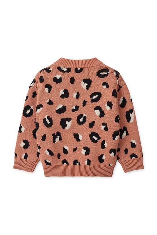 Dziewczynka Liewood sweter wełniany dziecięcy Orlane Intarsia Knit Jumper LW19545 różowy